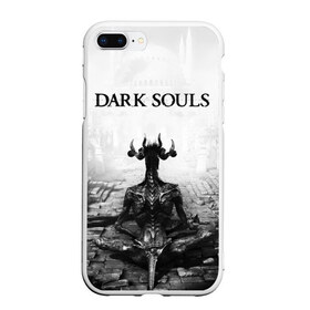 Чехол для iPhone 7Plus/8 Plus матовый с принтом Dark Souls в Курске, Силикон | Область печати: задняя сторона чехла, без боковых панелей | dark souls | games | praise the sun | игры | компьютерные игры | рыцарь | тёмные души