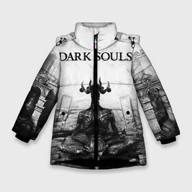 Зимняя куртка для девочек 3D с принтом Dark Souls в Курске, ткань верха — 100% полиэстер; подклад — 100% полиэстер, утеплитель — 100% полиэстер. | длина ниже бедра, удлиненная спинка, воротник стойка и отстегивающийся капюшон. Есть боковые карманы с листочкой на кнопках, утяжки по низу изделия и внутренний карман на молнии. 

Предусмотрены светоотражающий принт на спинке, радужный светоотражающий элемент на пуллере молнии и на резинке для утяжки. | dark souls | games | praise the sun | игры | компьютерные игры | рыцарь | тёмные души