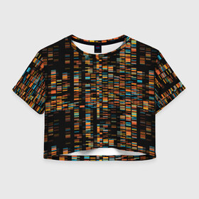 Женская футболка Cropp-top с принтом Эквалайзер в Курске, 100% полиэстер | круглая горловина, длина футболки до линии талии, рукава с отворотами | 