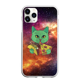 Чехол для iPhone 11 Pro Max матовый с принтом Космический Кот в Курске, Силикон |  | cat | cosmic | galaxy | pizza | taco | в космосе | галактика | космос | кот | коты | пицца | тако