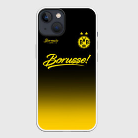 Чехол для iPhone 13 с принтом Боруссия Дортмунд в Курске,  |  | borusse | borussia | borussia dortmund | bvb | dortmund | schwarzgelben | боруссия | боруссия дортмунд | бундеслига | германия | дортмунд | дортмундcкая боруссия | жёлто ченрые | форма | футбол | футболист | футбольная