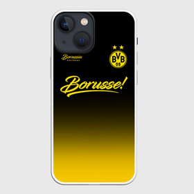 Чехол для iPhone 13 mini с принтом Боруссия Дортмунд в Курске,  |  | borusse | borussia | borussia dortmund | bvb | dortmund | schwarzgelben | боруссия | боруссия дортмунд | бундеслига | германия | дортмунд | дортмундcкая боруссия | жёлто ченрые | форма | футбол | футболист | футбольная