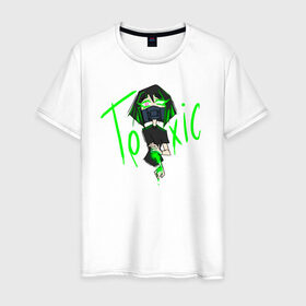 Мужская футболка хлопок с принтом Toxic в Курске, 100% хлопок | прямой крой, круглый вырез горловины, длина до линии бедер, слегка спущенное плечо. | Тематика изображения на принте: chemical | girls