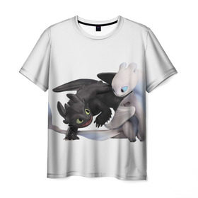 Мужская футболка 3D с принтом Как приручить дракона в Курске, 100% полиэфир | прямой крой, круглый вырез горловины, длина до линии бедер | детский мультфильм | для детей | как приручить дракона | мультик | мультфильм