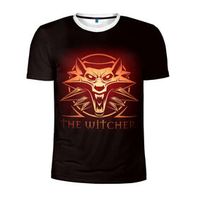 Мужская футболка 3D спортивная с принтом The Witcher в Курске, 100% полиэстер с улучшенными характеристиками | приталенный силуэт, круглая горловина, широкие плечи, сужается к линии бедра | wild hunt | арбалет | ведьмак 3 | геральт | дикая | магия | охота | сказка | сфера | фэнтези | цири