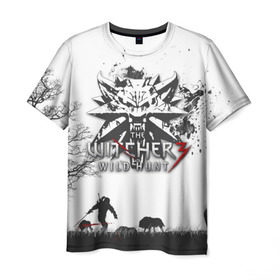 Мужская футболка 3D с принтом The Witcher 3: Wild Hunt в Курске, 100% полиэфир | прямой крой, круглый вырез горловины, длина до линии бедер | wild hunt | арбалет | ведьмак 3 | геральт | дикая | магия | охота | сказка | сфера | фэнтези | цири