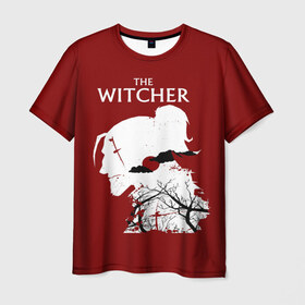Мужская футболка 3D с принтом The Witcher в Курске, 100% полиэфир | прямой крой, круглый вырез горловины, длина до линии бедер | wild hunt | арбалет | ведьмак 3 | геральт | дикая | магия | охота | сказка | сфера | фэнтези | цири
