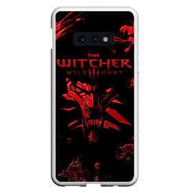 Чехол для Samsung S10E с принтом The Witcher 3 Wild Hunt в Курске, Силикон | Область печати: задняя сторона чехла, без боковых панелей | wild hunt | арбалет | ведьмак 3 | геральт | дикая | магия | охота | сказка | сфера | фэнтези | цири