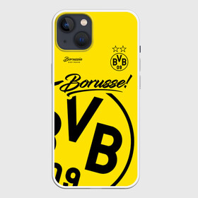 Чехол для iPhone 13 с принтом Боруссия Дортмунд в Курске,  |  | borusse | borussia | borussia dortmund | bvb | dortmund | schwarzgelben | боруссия | боруссия дортмунд | бундеслига | германия | дортмунд | дортмундcкая боруссия | жёлто ченрые | форма | футбол | футболист | футбольная