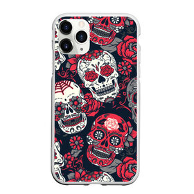 Чехол для iPhone 11 Pro Max матовый с принтом Мексиканские черепа в Курске, Силикон |  | графика | день мертвых | знак | иллюстрация | искусство | картинка | мексика | мексиканские | мода | национальный | орнамент | паутина | поминки | праздник | рисунок | розы | ромашки | символ | стиль