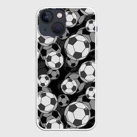 Чехол для iPhone 13 mini с принтом Футбольные мячи в Курске,  |  | balls | covering | fan | football | leather | s | soccer | sport | strength | болельщик | графика | иллюстрация | картинка | кожа | мода | мячи | покрытие | рисунок | сила | скорость | спорт | спортсмен | стиль | фанат | фон | футбол