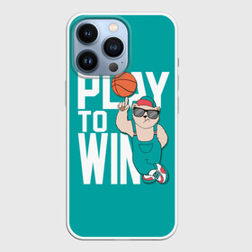 Чехол для iPhone 13 Pro с принтом Play to win в Курске,  |  | баскетбол | баскетбольный | бейсболка | графика | животное | зелёный | играй | иллюстрация | картинка | комбинезон | кот | кроссовки | крутит | мода | мяч | на пальце | надпись | очки | победы | ради