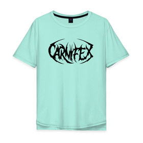 Мужская футболка хлопок Oversize с принтом Carnifex в Курске, 100% хлопок | свободный крой, круглый ворот, “спинка” длиннее передней части | Тематика изображения на принте: carnifex | deathcore