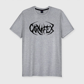 Мужская футболка хлопок Slim с принтом Carnifex в Курске, 92% хлопок, 8% лайкра | приталенный силуэт, круглый вырез ворота, длина до линии бедра, короткий рукав | Тематика изображения на принте: carnifex | deathcore