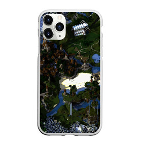 Чехол для iPhone 11 Pro матовый с принтом City Of Minecraft в Курске, Силикон |  | blade | blocks | creeper | cubes | game | ken | mine craft | minecraft | mobs | sword | игры | крипер | майн крафт | майнкрафт | моб