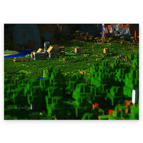 Поздравительная открытка с принтом Minecraft в Курске, 100% бумага | плотность бумаги 280 г/м2, матовая, на обратной стороне линовка и место для марки
 | blade | blocks | creeper | cubes | game | ken | mine craft | minecraft | mobs | sword | игры | крипер | майн крафт | майнкрафт | моб