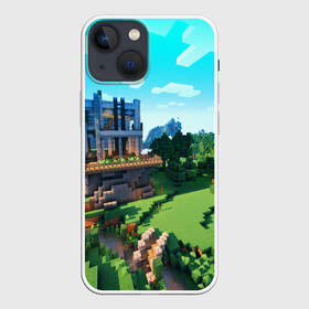 Чехол для iPhone 13 mini с принтом Minecraft в Курске,  |  | blade | blocks | creeper | cubes | game | ken | mine craft | minecraft | mobs | sword | игры | крипер | майн крафт | майнкрафт | моб