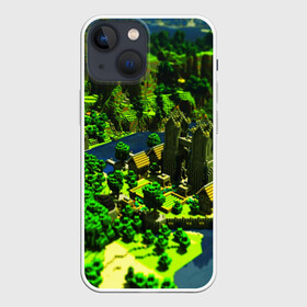 Чехол для iPhone 13 mini с принтом Minecraft в Курске,  |  | Тематика изображения на принте: blade | blocks | creeper | cubes | game | ken | mine craft | minecraft | mobs | sword | игры | крипер | майн крафт | майнкрафт | моб