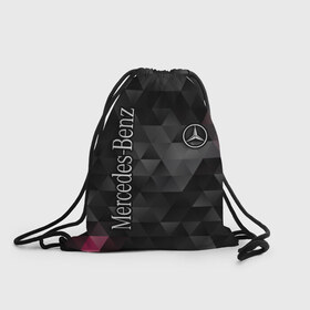 Рюкзак-мешок 3D с принтом Mercedes в Курске, 100% полиэстер | плотность ткани — 200 г/м2, размер — 35 х 45 см; лямки — толстые шнурки, застежка на шнуровке, без карманов и подкладки | amg | mercedes | авто | автомобиль | иномарка | логотип | машина | мерседес | текстура