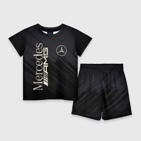 Детский костюм с шортами 3D с принтом Mercedes в Курске,  |  | amg | mercedes | авто | автомобиль | иномарка | логотип | машина | мерседес | текстура
