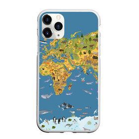 Чехол для iPhone 11 Pro Max матовый с принтом Карта мира в Курске, Силикон |  | Тематика изображения на принте: азия | акулы | америка | антарктида | бизон | волк | европа | животные | зебра | кабан | карта | киты | лама | лев | лось | материки | медведь | мира | моржи | моря | океаны | пингвины | птицы | реки | рыбы