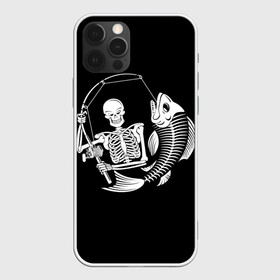 Чехол для iPhone 12 Pro Max с принтом Fishing в Курске, Силикон |  | death | fish | fisherman | fishing | halloween | holiday | skeletons | spinning | symbol | графика | иллюстрация | картинка | леска | мода | праздник | рисунок | рыба | рыбак | рыбалка | символ | скелеты | спиннинг | стиль | трафарет | фон