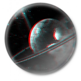 Значок с принтом Cosmos Glitch в Курске,  металл | круглая форма, металлическая застежка в виде булавки | Тематика изображения на принте: вселенная | глитч | звезды | земля | космос | плеяды | пространство