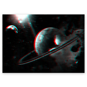 Поздравительная открытка с принтом Cosmos Glitch в Курске, 100% бумага | плотность бумаги 280 г/м2, матовая, на обратной стороне линовка и место для марки
 | Тематика изображения на принте: вселенная | глитч | звезды | земля | космос | плеяды | пространство