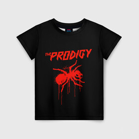 Детская футболка 3D с принтом The Prodigy в Курске, 100% гипоаллергенный полиэфир | прямой крой, круглый вырез горловины, длина до линии бедер, чуть спущенное плечо, ткань немного тянется | 90 е | the prodigy | кит флинт | музыка | муравей | панк | рок | техно | электро
