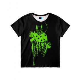 Детская футболка 3D с принтом The Prodigy в Курске, 100% гипоаллергенный полиэфир | прямой крой, круглый вырез горловины, длина до линии бедер, чуть спущенное плечо, ткань немного тянется | 90 е | the prodigy | кит флинт | музыка | панк | рок | техно | электро