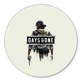 Коврик круглый с принтом Days Gone Poster в Курске, резина и полиэстер | круглая форма, изображение наносится на всю лицевую часть | Тематика изображения на принте: 2019 | days gone | game | poster | ps4 | zombie | жизнь после | зомби | игра