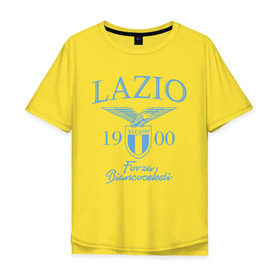 Мужская футболка хлопок Oversize с принтом Лацио в Курске, 100% хлопок | свободный крой, круглый ворот, “спинка” длиннее передней части | Тематика изображения на принте: aquile | biancocelesti | societa sportiva lazio | ss lazio | бело голубые | италия | лацио | орлы | рим | серия а | форма | футбол | футболист | футбольная | футбольный клуб