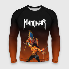 Мужской рашгард 3D с принтом MANOWAR в Курске,  |  | manowar | manowar 2019 | manowar warriors | manowar world | группа manowar | концерт manowar. | мановар