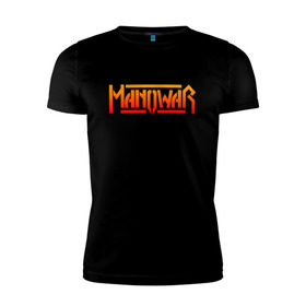Мужская футболка премиум с принтом MANOWAR в Курске, 92% хлопок, 8% лайкра | приталенный силуэт, круглый вырез ворота, длина до линии бедра, короткий рукав | Тематика изображения на принте: 