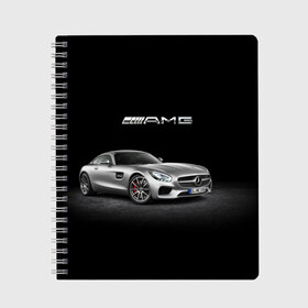 Тетрадь с принтом Mercedes V8 Biturbo AMG в Курске, 100% бумага | 48 листов, плотность листов — 60 г/м2, плотность картонной обложки — 250 г/м2. Листы скреплены сбоку удобной пружинной спиралью. Уголки страниц и обложки скругленные. Цвет линий — светло-серый
 | amg | cool | design | mercedes | mercedes benz | motorsport | power | prestige | race | silver | sport car | status | автоспорт | гонка | дизайн | круто | мерседес | мощь | престиж | серебряный | спорткар | статус