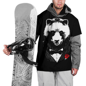 Накидка на куртку 3D с принтом Медведь авторитет в Курске, 100% полиэстер |  | authority | bear | go | авторитет | аль капоне | бабочка | в носу | взгляд | галстук | графика | дикий | животное | иллюстрация | картинка | кольцо | костюм | красная | крестный | мафия | медведь | мода | отец