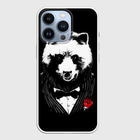 Чехол для iPhone 13 Pro с принтом Медведь авторитет в Курске,  |  | Тематика изображения на принте: authority | bear | go | авторитет | аль капоне | бабочка | в носу | взгляд | галстук | графика | дикий | животное | иллюстрация | картинка | кольцо | костюм | красная | крестный | мафия | медведь | мода | отец