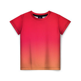 Детская футболка 3D с принтом Оранжевый градиент в Курске, 100% гипоаллергенный полиэфир | прямой крой, круглый вырез горловины, длина до линии бедер, чуть спущенное плечо, ткань немного тянется | 