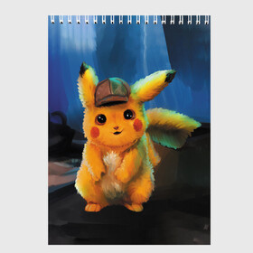 Скетчбук с принтом Detective Pikachu в Курске, 100% бумага
 | 48 листов, плотность листов — 100 г/м2, плотность картонной обложки — 250 г/м2. Листы скреплены сверху удобной пружинной спиралью | detective pikachu | pikachu | pokemon | детектив пикачу | пика | покемон