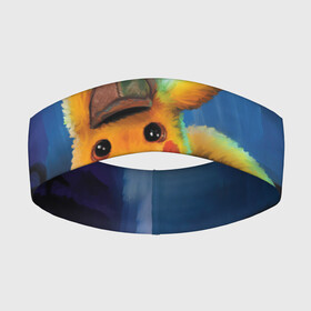 Повязка на голову 3D с принтом Detective Pikachu в Курске,  |  | detective pikachu | pikachu | pokemon | детектив пикачу | пика | покемон