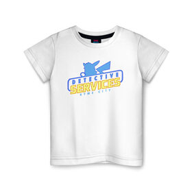 Детская футболка хлопок с принтом Rhyme City Detective Services в Курске, 100% хлопок | круглый вырез горловины, полуприлегающий силуэт, длина до линии бедер | 