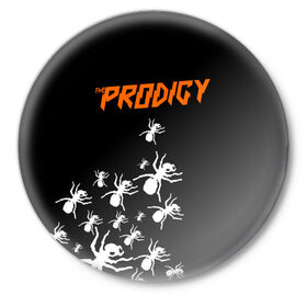 Значок с принтом The Prodigy в Курске,  металл | круглая форма, металлическая застежка в виде булавки | flint | keith | kit | prodigy | кит | продиджи | продижи | протиджи | флинт