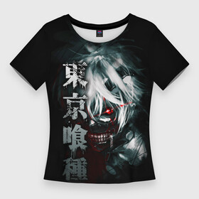 Женская футболка 3D Slim с принтом Токийский гуль в Курске,  |  | tokyo ghoul | аниме | гули | гуль | кен канеки | манга | монстры | токийский гуль | токио гуль | ужасы
