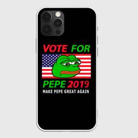 Чехол для iPhone 12 Pro с принтом Vote for pepe в Курске, силикон | область печати: задняя сторона чехла, без боковых панелей | bad | dab | frog | good | kek | make pepe great again | pepe | sad | sad frog | vote for pepe | кек | лягушка | мем | мемы | пепе | со смыслом | фрог