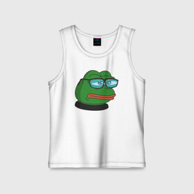 Детская майка хлопок с принтом Pepe в Курске,  |  | bad | dab | frog | good | kek | make pepe great again | pepe | sad | sad frog | vote for pepe | кек | лягушка | мем | мемы | пепе | со смыслом | фрог