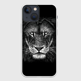 Чехол для iPhone 13 mini с принтом Lion Art в Курске,  |  | акварель | арт | белый | взгляд | грива | дикий | живопись | зверь | искусство | король | кот | лев | львица | мазки | мощь | прайд | саванна | сила | царь | черный | шрам