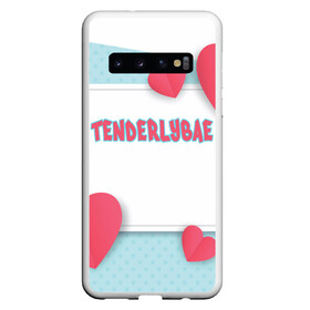 Чехол для Samsung Galaxy S10 с принтом Tenderlybae в Курске, Силикон | Область печати: задняя сторона чехла, без боковых панелей | tenderlybae | twitch | амина | бэйби | в маске | малышка | мирзоева | мэйби | нежная | стримерша | тендерлибае | тендерлибэй