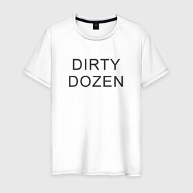 Мужская футболка хлопок с принтом DIRTY DOZEN (The Prodigy) в Курске, 100% хлопок | прямой крой, круглый вырез горловины, длина до линии бедер, слегка спущенное плечо. | dirty dozen | keith flint | the prodigy | кинт флинт | клубная музыка | продиджи