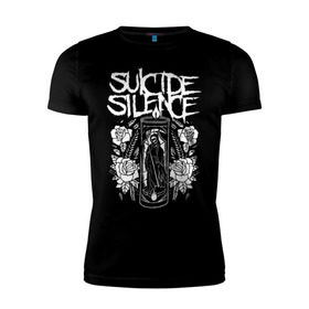 Мужская футболка премиум с принтом Suicide Silence в Курске, 92% хлопок, 8% лайкра | приталенный силуэт, круглый вырез ворота, длина до линии бедра, короткий рукав | metal | suicide silence | грув метал | группы | дэткор | метал | музыка | ню метал | рок