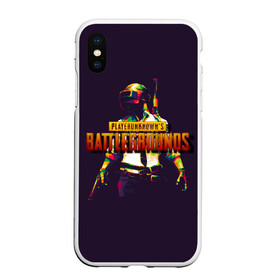 Чехол для iPhone XS Max матовый с принтом PUBG fan art в Курске, Силикон | Область печати: задняя сторона чехла, без боковых панелей | Тематика изображения на принте: asia | battle | chicken | dinner | epic | lucky | map miramar | pro | royale | winner | битва | пабг | пубг | стрим | топ лут